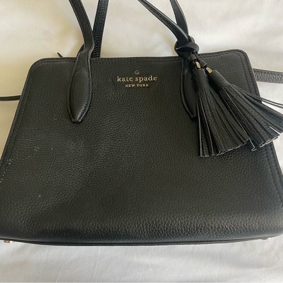 Kate Spade Rowe Small Zip Satchel Purse Crossbody Bag Pebbled Leather Classic - Picture 2 of 14